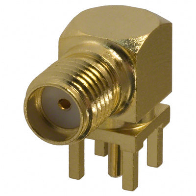 132136 by Amphenol RF - CONNECTOR SMA JACK R/A 50 OHM PCB