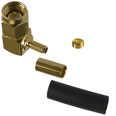 132182 by Amphenol RF - CONNECTOR SMA PLUG R/A 50 OHM SOLDER