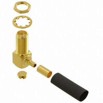 132245 by Amphenol RF - CONNECTOR SMA JACK R/A 50 OHM SOLDER