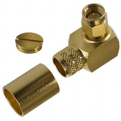 132299 by Amphenol RF - CONNECTOR SMA PLUG R/A 50 OHM SOLDER