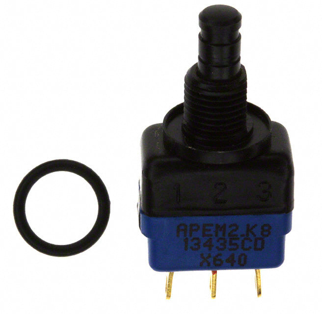 13435CDGX640 by APEM Inc. - PUSH SWITCH SPDT 0.1A 30V