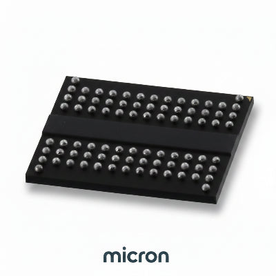 Black electronic component with silver pins on a white background