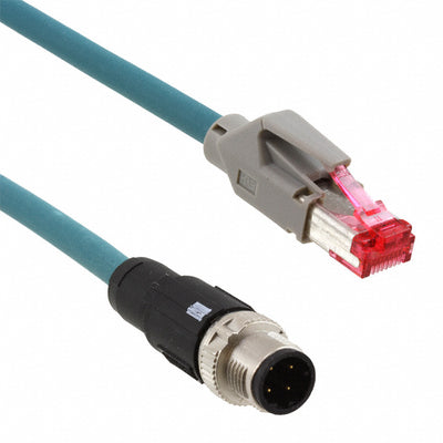 1408733 by Phoenix Contact - NTWRK CB 4POS .5M M12-RJ45 CDE D