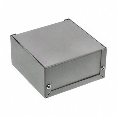 1411J by Hammond Manufacturing - BOX ALUM GRAY 3.990""L X 3.990""W