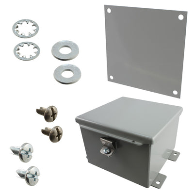 1414PHE by Hammond Manufacturing - BOX STEEL GRAY 6""L X 6""W