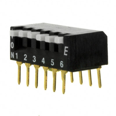KAR06LAGT by E-Switch - SWITCH PIANO DIP SPST 25MA 24V