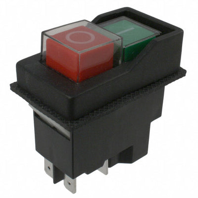 KJD17-21213-112 by E-Switch - PUSH SWITCH DPST 16A 120V