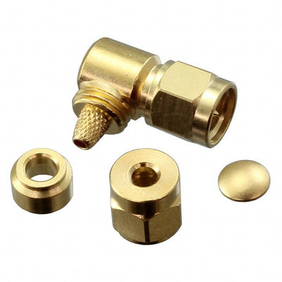 142-0203-101 by Cinch Connectivity Solutions Johnson - CONNECTOR SMA PLUG R/A 50 OHM SOLDER