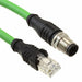 142M1D15010 by METZ CONNECT USA Inc. - M12 ETHERNET CABLE, IP67, D-CODE