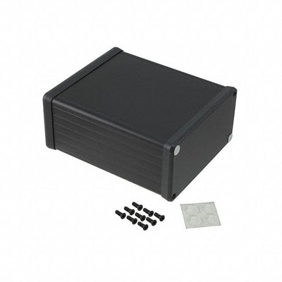 1455N1201BK by Hammond Manufacturing - BOX ALUM BLACK 4.724""L X 4.055""W