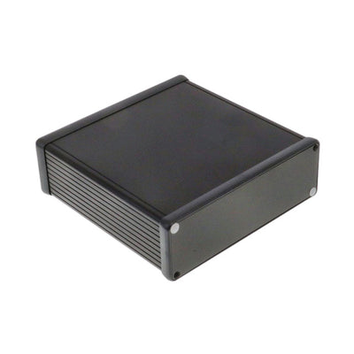 1455T1601BK by Hammond Manufacturing - BOX ALUM BLACK 6.299""L X 6.496""W