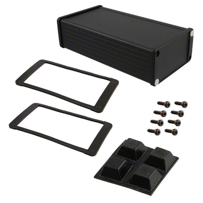 1457K1601BK by Hammond Manufacturing - BOX ALUM BLACK 6.666""L X 3.425""W