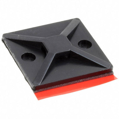 151-00646 by HellermannTyton - CABLE TIE HLDR QUAD ADH BLACK