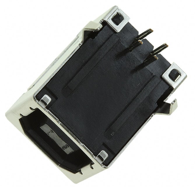 690-004-621-023 by EDAC Inc. - CONNECTOR RECPT USB2.0 TYPEB 4POS R/A