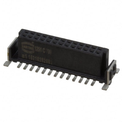 15210262601000 by HARTING - CONNECTOR RECPT 26POS 0.05 GOLD SMD