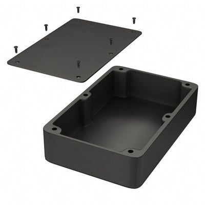1550GBK by Hammond Manufacturing - BOX ALUM BLACK 8.740""L X 5.748""W