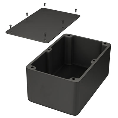 1550HBK by Hammond Manufacturing - BOX ALUM BLACK 8.740""L X 5.748""W