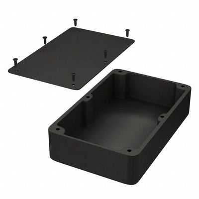 1550JBK by Hammond Manufacturing - BOX ALUM BLK 10.827""L X 6.890""W