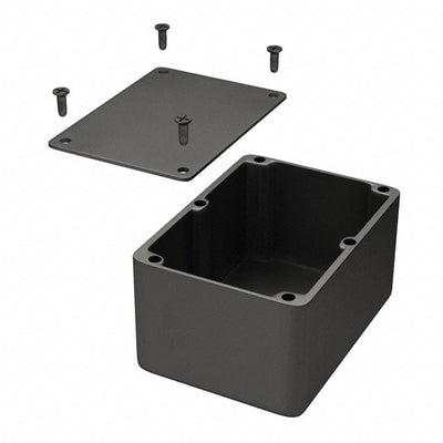 1550KBK by Hammond Manufacturing - BOX ALUM BLACK 5.512""L X 4.016""W