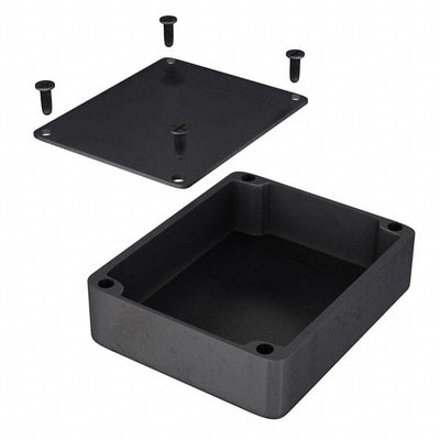 1550MBK by Hammond Manufacturing - BOX ALUM BLACK 4.740""L X 3.953""W