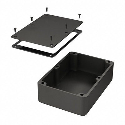 1550WEBK by Hammond Manufacturing - BOX ALUM BLACK 6.732""L X 4.764""W