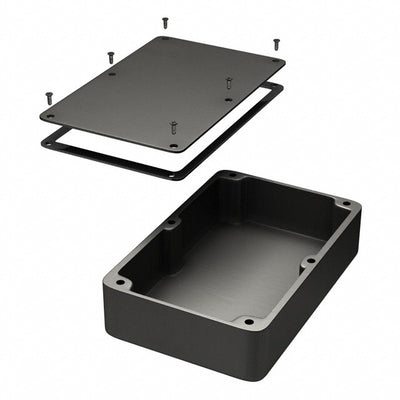 1550WGBK by Hammond Manufacturing - BOX ALUM BLACK 8.740""L X 5.748""W