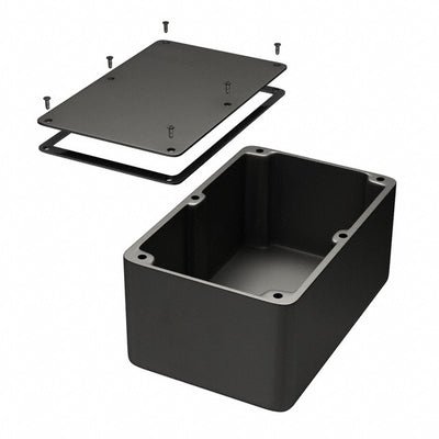 1550WHBK by Hammond Manufacturing - BOX ALUM BLACK 8.740""L X 5.748""W