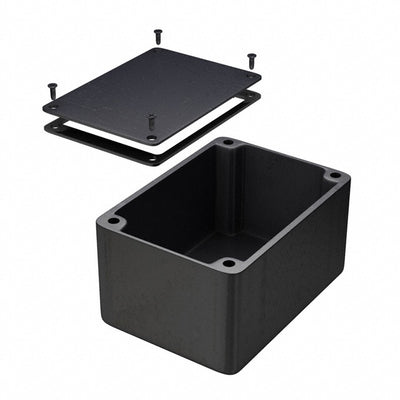 1550WKBK by Hammond Manufacturing - BOX ALUM BLACK 5.512""L X 4.016""W