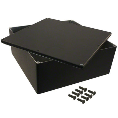 1550WNBK by Hammond Manufacturing - BOX ALUM BLACK 9.850""L X 9.850""W