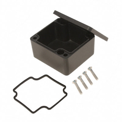 1550Z104BK by Hammond Manufacturing - BOX ALUM BLACK 2.535""L X 2.299""W