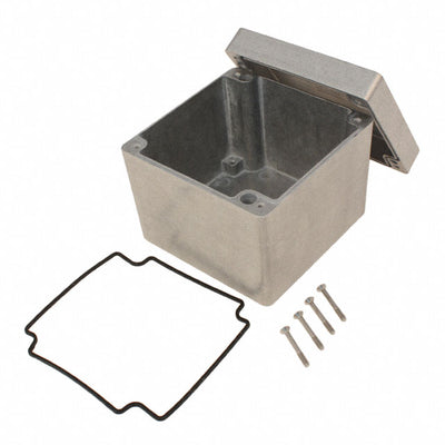 1550Z137 by Hammond Manufacturing - BOX ALUM UNPTD 4.756""L X 4.756""W