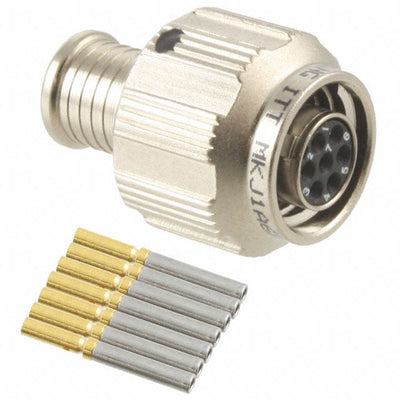 MKJ1A6F6-7SA by ITT Cannon, LLC - CONNECTOR PLUG FMALE 7POS GOLD CRIMP