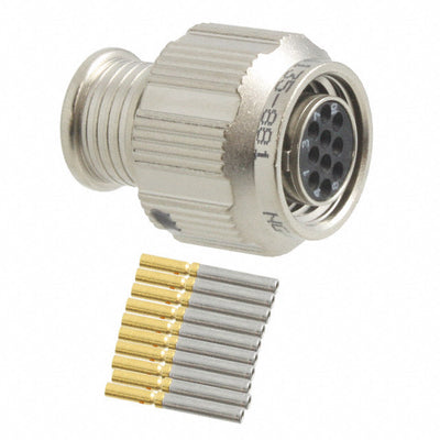 MKJ1A6F7-10SA by ITT Cannon, LLC - CONNECTOR PLUG FMALE 10POS GOLD CRIMP