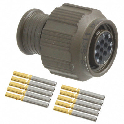 MKJ1A6W7-10SA by ITT Cannon, LLC - CONNECTOR PLUG FMALE 10POS GOLD CRIMP