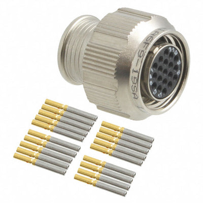 MKJ1A6F9-19SA by ITT Cannon, LLC - CONNECTOR PLUG FMALE 19POS GOLD CRIMP