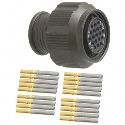 MKJ1A6W9-19SA by ITT Cannon, LLC - CONNECTOR PLUG FMALE 19POS GOLD CRIMP