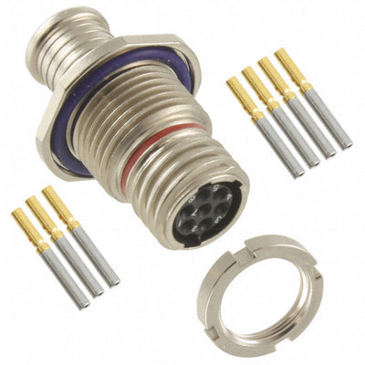 MKJ1A7F6-7SA by ITT Cannon, LLC - CONNECTOR RECPT FMALE 7POS GOLD CRIMP