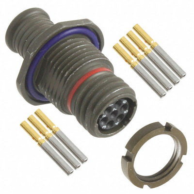 MKJ1A7W6-7SA by ITT Cannon, LLC - CONNECTOR RECPT FMALE 7POS GOLD CRIMP