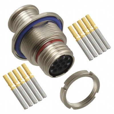 MKJ1A7F7-10SA by ITT Cannon, LLC - CONNECTOR RECPT FMALE 10POS GOLD CRIMP