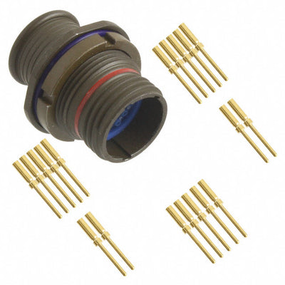 MKJ1A7W9-19PA by ITT Cannon, LLC - CONNECTOR RECPT MALE 19POS GOLD CRIMP