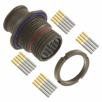 MKJ1A7W9-19SA by ITT Cannon, LLC - CONNECTOR RECPT FMALE 19POS GOLD CRIMP