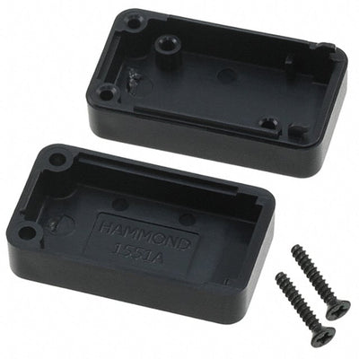 1551ABK by Hammond Manufacturing - BOX ABS BLACK 1.380""L X 0.790""W