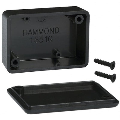 1551GBK by Hammond Manufacturing - BOX ABS BLACK 1.969""L X 1.378""W