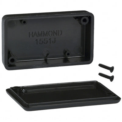 1551JBK by Hammond Manufacturing - BOX ABS BLACK 2.362""L X 1.378""W