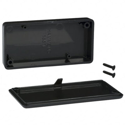 1551LBK by Hammond Manufacturing - BOX ABS BLACK 3.150""L X 1.575""W