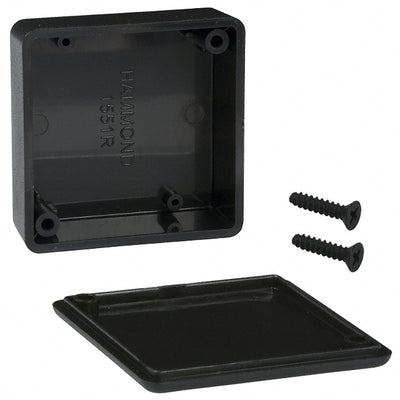 1551RBK by Hammond Manufacturing - BOX ABS BLACK 1.969""L X 1.969""W