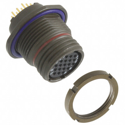 MKJ1C7W9-19DA by ITT Cannon, LLC - CONNECTOR RECPT FMALE 19POS GOLD SLDR