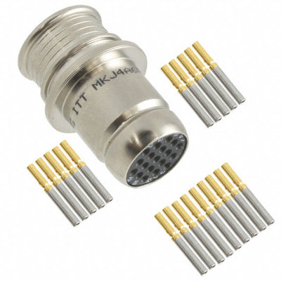 MKJ4A6F9-19S by ITT Cannon, LLC - CONNECTOR PLUG FMALE 19POS GOLD CRIMP