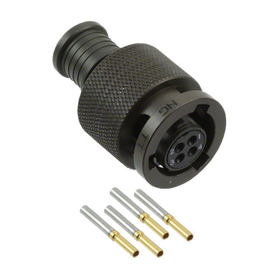 MKJ3A6W6-4SN by ITT Cannon, LLC - CONNECTOR PLUG FMALE 4POS GOLD CRIMP