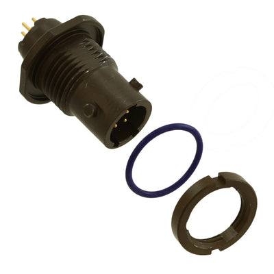 MKJ3C7W6-4BN by ITT Cannon, LLC - CONNECTOR RECPT MALE 4POS GOLD SOLDER